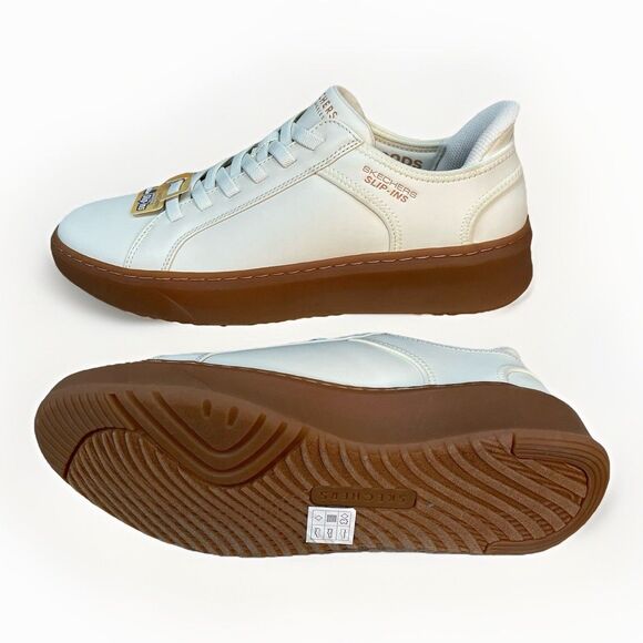 Skechers Slip-ins Court Break Double Vented Men Size 10.5 White Sneakers Shoes main image 5